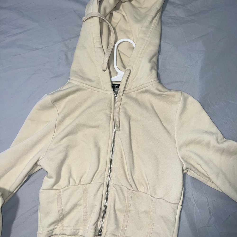 Forever 21 Cropped Zip-Up